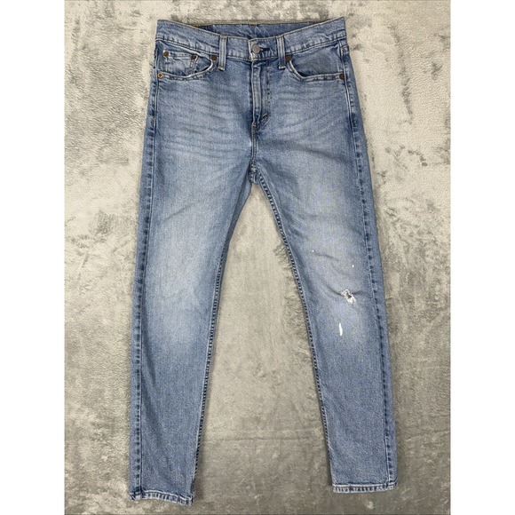 Levis 510 Skinny Jeans Mens 30x32 Distressed Faded Paint Cotton Streetwear y2K - Picture 1 of 8